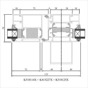 Fenstermaxx24 – MB 70HI Balkontuer nach innen mit statischem Pfosten