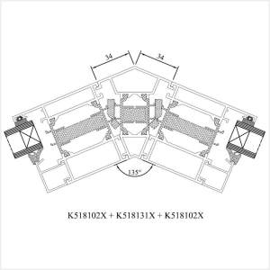 Fenstermaxx24 – MB 70HI Eckkopplung 135°