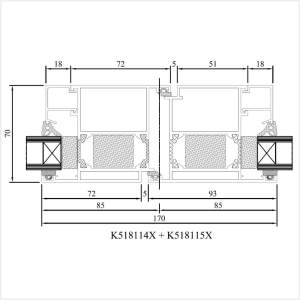Fenstermaxx24 – MB 70HI Tuer mit Stulp