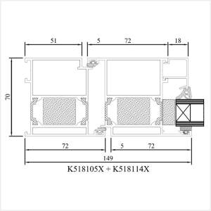 Fenstermaxx24 – MB 70HI Tuer nach innen Rahmenprofil