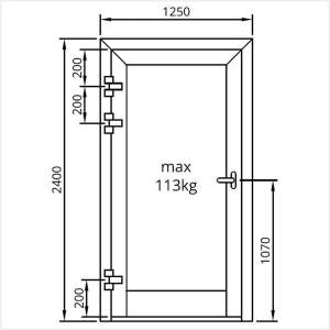 Fenstermaxx24 – MB 86 SI 3x 3 flueglige Tuerbaender mit maximal Massen und Gewicht