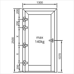 Fenstermaxx24 – MB 86 SI 4x 3 flueglige Tuerbaender mit maximal Massen und Gewicht