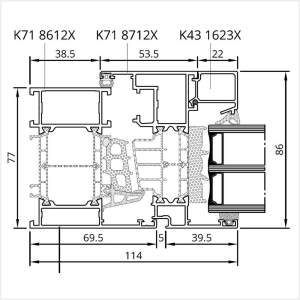 Fenstermaxx24 – MB 86 SI Fenster Rahmen mit Fluegel