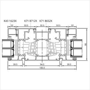 Fenstermaxx24 – MB 86 SI Fenster mit Pfosten