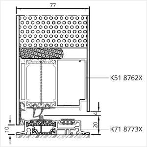 Fenstermaxx24 – MB 86 SI Tuer nach aussen Schwelle mit Aufsatzfuellung