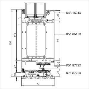 Fenstermaxx24 – MB 86 SI Tuer nach aussen Schwelle