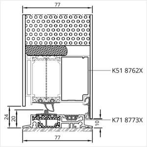 Fenstermaxx24 – MB 86 SI Tuer nach innen Schwelle mit Aufsatzfuellung