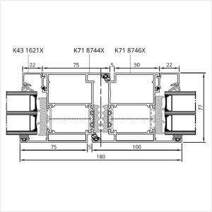 Fenstermaxx24 – MB 86 SI Tuer nach innen mit Stulp