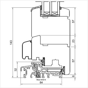 Fenstermaxx24 – Softline 78 Balkontuer mit flacher Schwelle