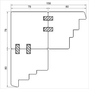 Fenstermaxx24 – Softline 78 Eckkopplung 90° PP090