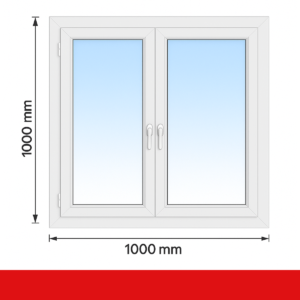 Fenstermaxx24, Drutex, Fenster-2-flg-100-100