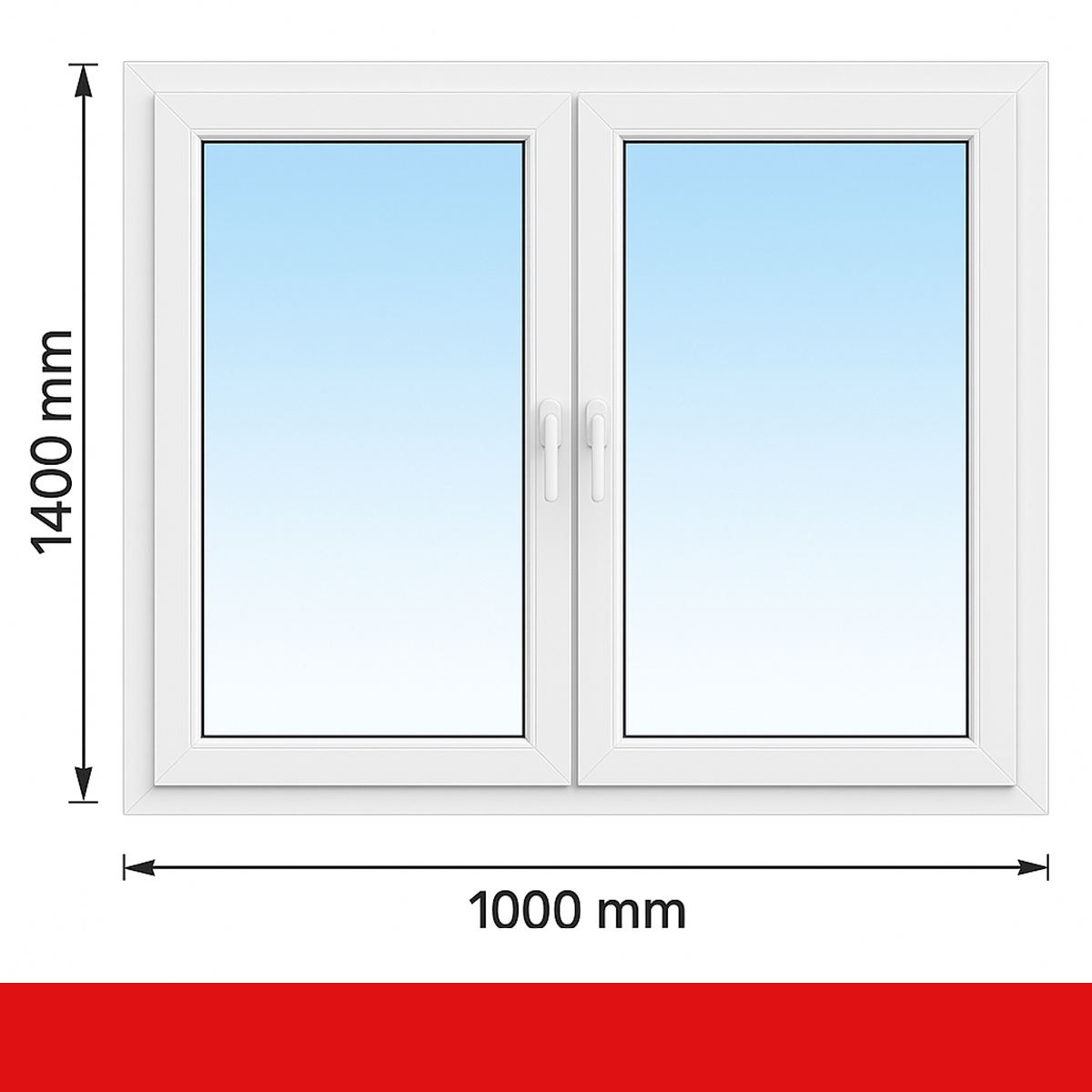 Fenstermaxx24, Drutex, Fenster-2-flg-100-140