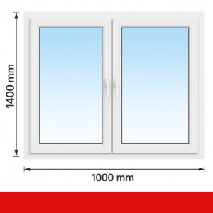 Fenstermaxx24, Drutex, Fenster-2-flg-100-140