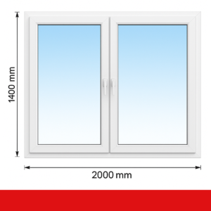 Fenstermaxx24, Drutex, Fenster-2-flg-200-140