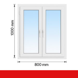 Fenstermaxx24, Drutex, Fenster-2-flg-80-100