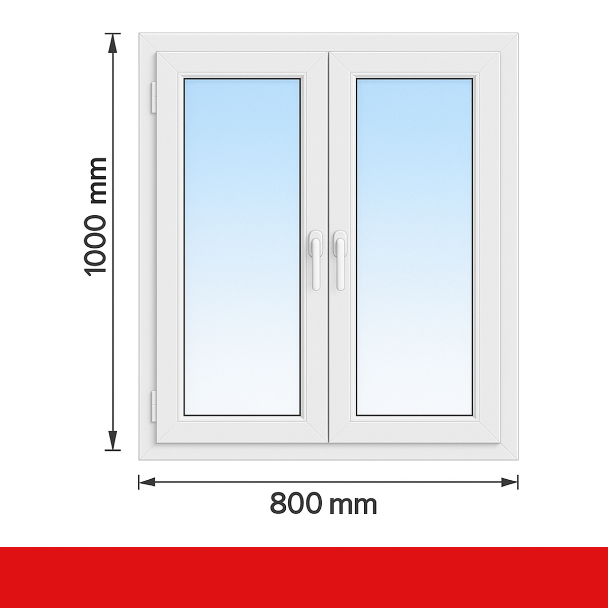 Fenstermaxx24, Drutex, Fenster-2-flg-80-100