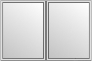 Drutex Holz-Alu HS Tür 2200 x 2100 (Gesamt mit Zusätzen: B 2200 x H 2100) Innen: Weiss (deckend) Aussen: Verkehrsweiß - RAL 9016