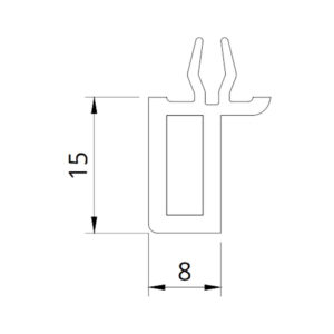 Bankanschluss 15 mm Weiß (120236)