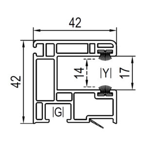 Rollladenführung 42 mm (120429)