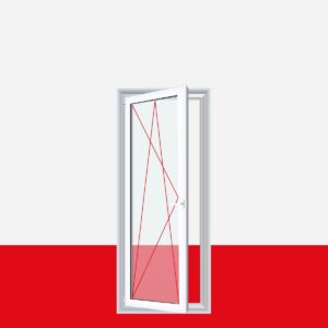 Kunststoff Balkontür Terrassentür Dreh-Kipp Links (DKL), Breite 1000mm
