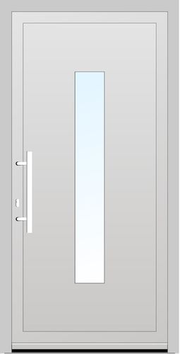 Salamander PVC Haustür 1000 x 2300 (Gesamt mit Zusätzen: B 1000 x H 2300) Innen: Weiss (ohne Dekorfarbe) Aussen: Weiss (ohne Dekorfarbe)