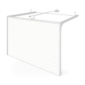 Garagentor elektrisch Weiß 2500 x 2250 mm Woodgrain