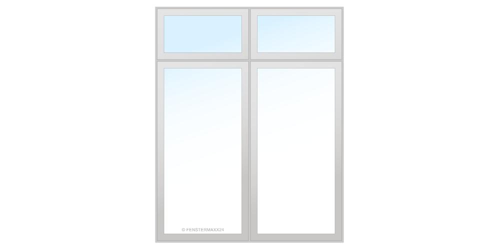 Drutex Holz Balkontür 2000 x 2000 (Gesamt mit Zusätzen: B 2000 x H 2000) Innen: Weiss (deckend) Aussen: Weiss (deckend)