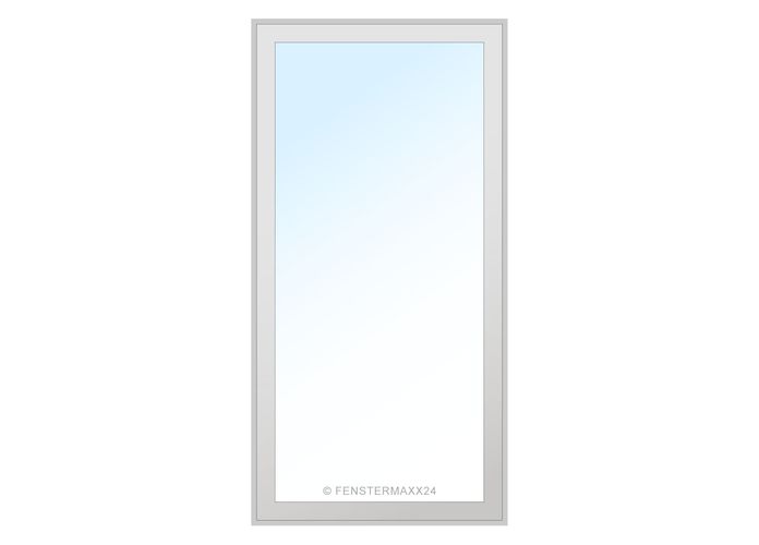 Aluplast PVC-ALU Fenster 400 x 2000 (Gesamt mit Zusätzen: B 400 x H 2000 ) Innen: Weiss (ohne Dekorfarbe) Aussen: RAL 7016 (Anthrazitgrau)