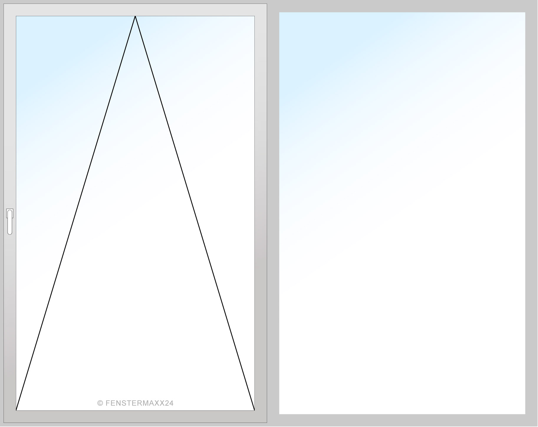 Drutex PVC PSK Tür 2000 x 2000 (Gesamt mit Zusätzen: B 2000 x H 2000 ) Innen: Weiss (ohne Dekorfarbe) Aussen: Sheffield Oak Light (F456-3081)