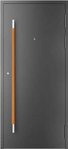 Drutex ALU AktionsHaustür 950 x 2020 (Gesamt mit Zusätzen: B 1500 x H 2020) Innen: Weißaluminium - RAL 9006 Aussen: Weißaluminium - RAL 9006