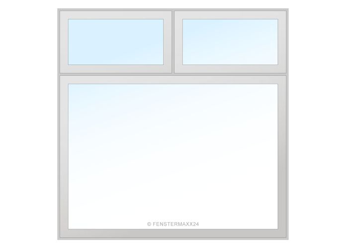 Salamander PVC Fenster 1695 x 865 (Gesamt mit Zusätzen: B 1695 x H 2035 ) Innen: Weiss (ohne Dekorfarbe) Aussen: Weiss (ohne Dekorfarbe)