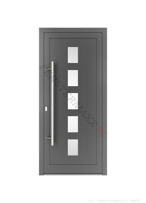 Drutex ALU Haustür 900 x 1900 (Gesamt mit Zusätzen: B 900 x H 1900) Innen: Anthrazitgrau, - RAL 7016 Matt Aussen: Anthrazitgrau, - RAL 7016 Matt