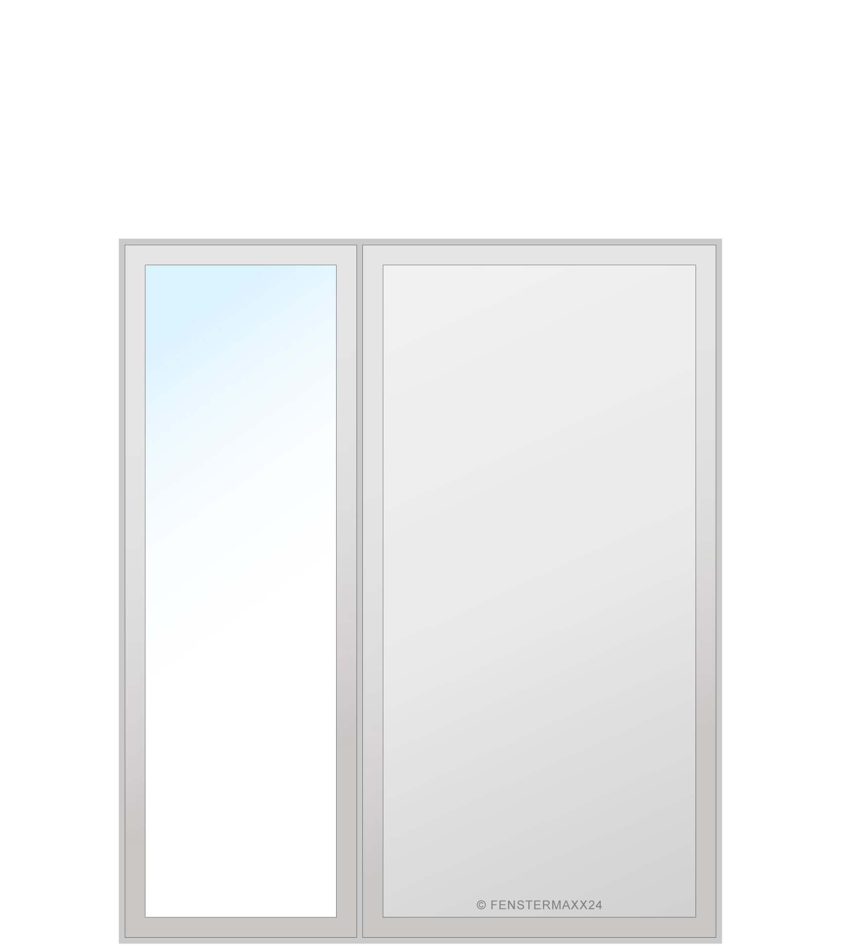 Drutex PVC Haustür 1200 x 2400 (Gesamt mit Zusätzen: B 1820 x H 2400) Innen: Weiss (ohne Dekorfarbe) Aussen: Weiss (ohne Dekorfarbe)