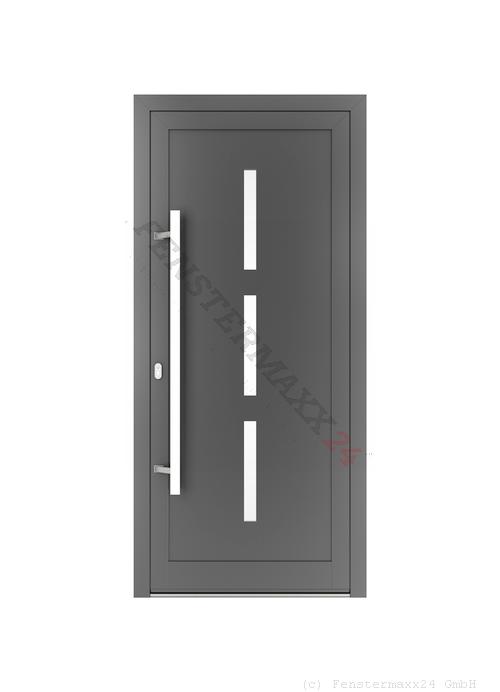 Drutex ALU Haustür 900 x 2090 (Gesamt mit Zusätzen: B 900 x H 2090) Innen: Verkehrsweiß - RAL 9016 Matt Aussen: Anthrazitgrau, - RAL 7016 Matt
