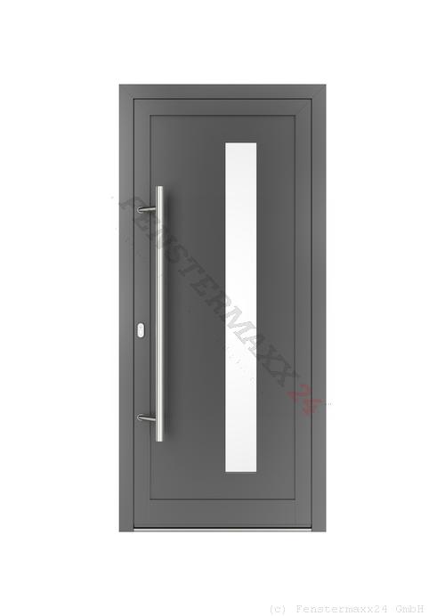Drutex ALU Haustür 1650 x 2150 (Gesamt mit Zusätzen: B 1650 x H 2150) Innen: Verkehrsweiß - RAL 9016 Matt Aussen: RAL 7039 Matt