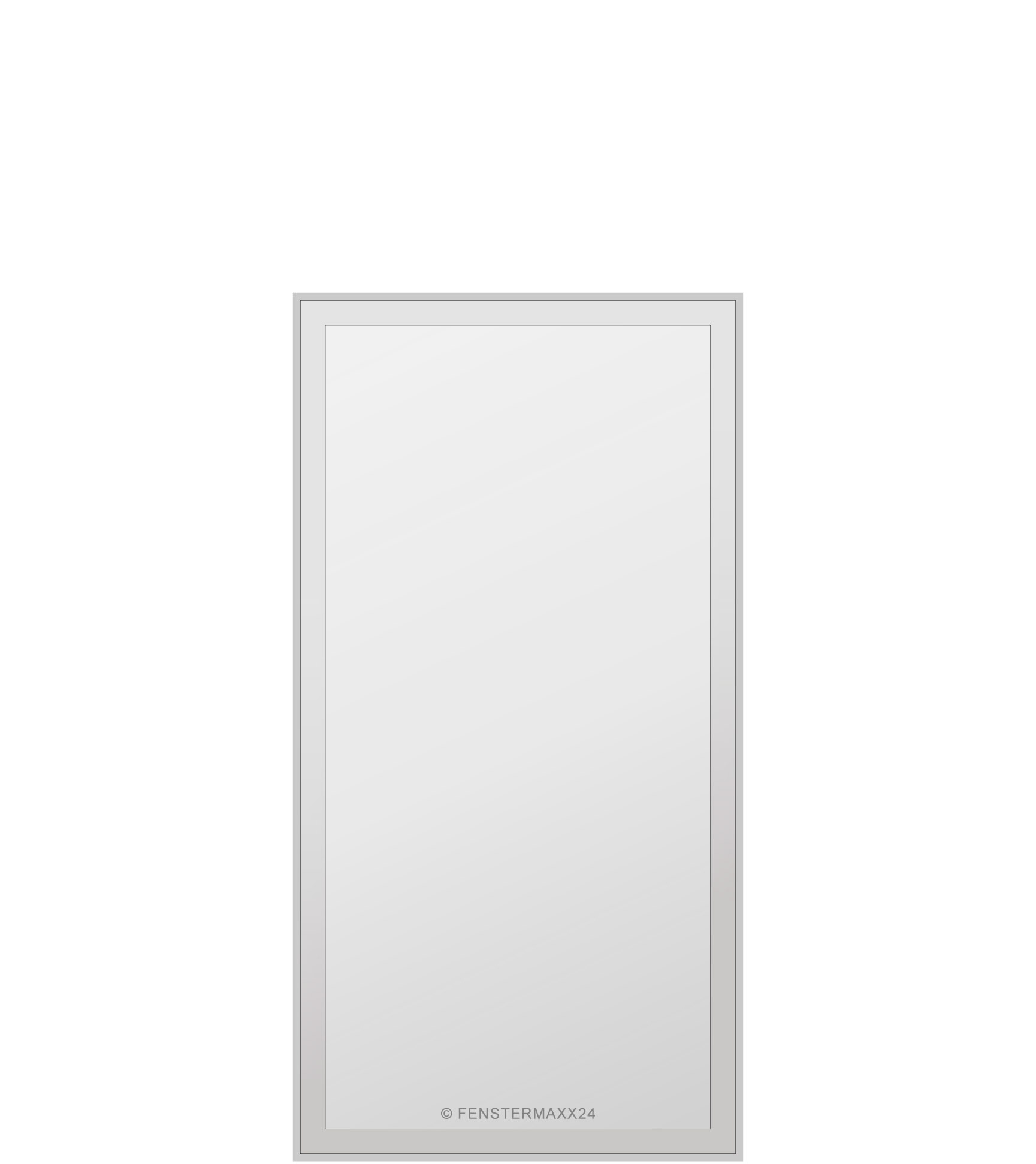 Drutex PVC Haustür 800 x 1900 (Gesamt mit Zusätzen: B 800 x H 1900) Innen: Weiss (ohne Dekorfarbe) Aussen: Weiss (ohne Dekorfarbe)