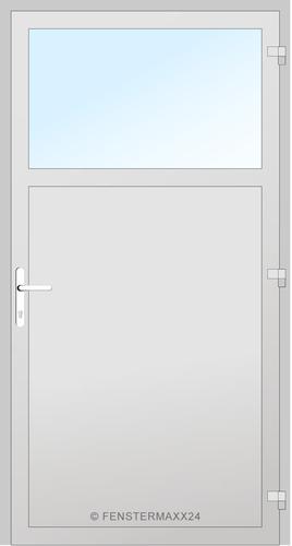 Drutex ALU Nebeneingangstür 950 x 1900 (Gesamt mit Zusätzen: B 950 x H 1900) Innen: Verkehrsweiß - RAL 9016 Matt Aussen: Anthrazitgrau, - RAL 7016 Matt