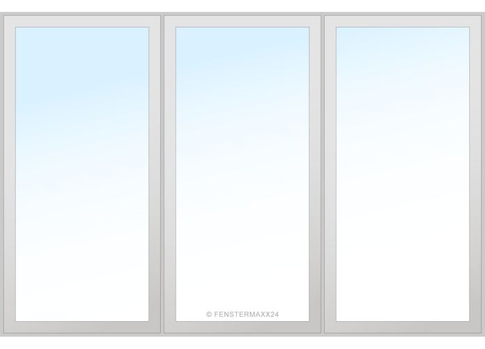 Aluplast PVC-ALU Fenster 1990 x 1500 (Gesamt mit Zusätzen: B 1990 x H 1530 ) Innen: Weiss (ohne Dekorfarbe) Aussen: RAL 8017 (Schokoladen-)