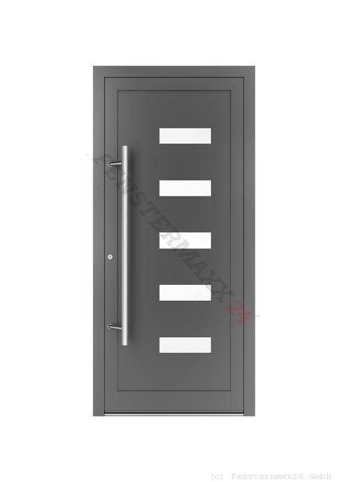 Drutex ALU Haustür 1000 x 2100 (Gesamt mit Zusätzen: B 1000 x H 2100) Innen: Anthrazitgrau, - RAL 7016 Matt Aussen: Anthrazitgrau, - RAL 7016 Matt
