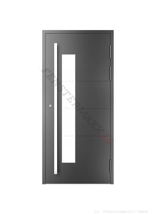 Drutex ALU Haustür 800 x 2100 (Gesamt mit Zusätzen: B 800 x H 2100) Innen: Verkehrsweiß - RAL 9016 Matt Aussen: Verkehrsweiß - RAL 9016 Matt