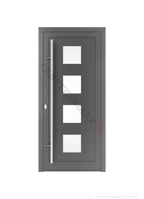 Drutex ALU Haustür 1000 x 2700 (Gesamt mit Zusätzen: B 1000 x H 2700) Innen: Verkehrsweiß - RAL 9016 Matt Aussen: Verkehrsweiß - RAL 9016 Matt