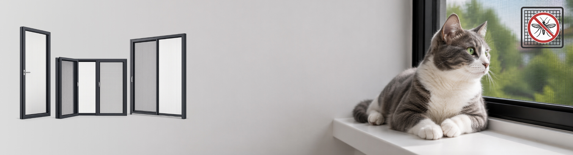 Instektenschutz_Katze-sitzt-auf-Fensterbank_Banner__Desktop