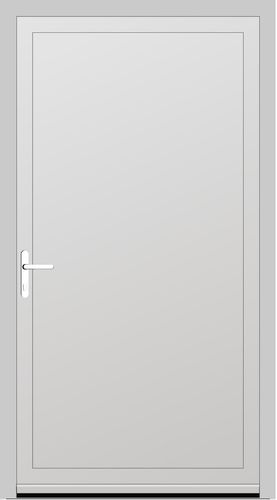 Salamander PVC Nebeneingangstür 1000 x 2000 (Gesamt mit Zusätzen: B 1000 x H 2000 ) Innen: Weiss (ohne Dekorfarbe) Aussen: Anthrazitgrau (SAL 55)