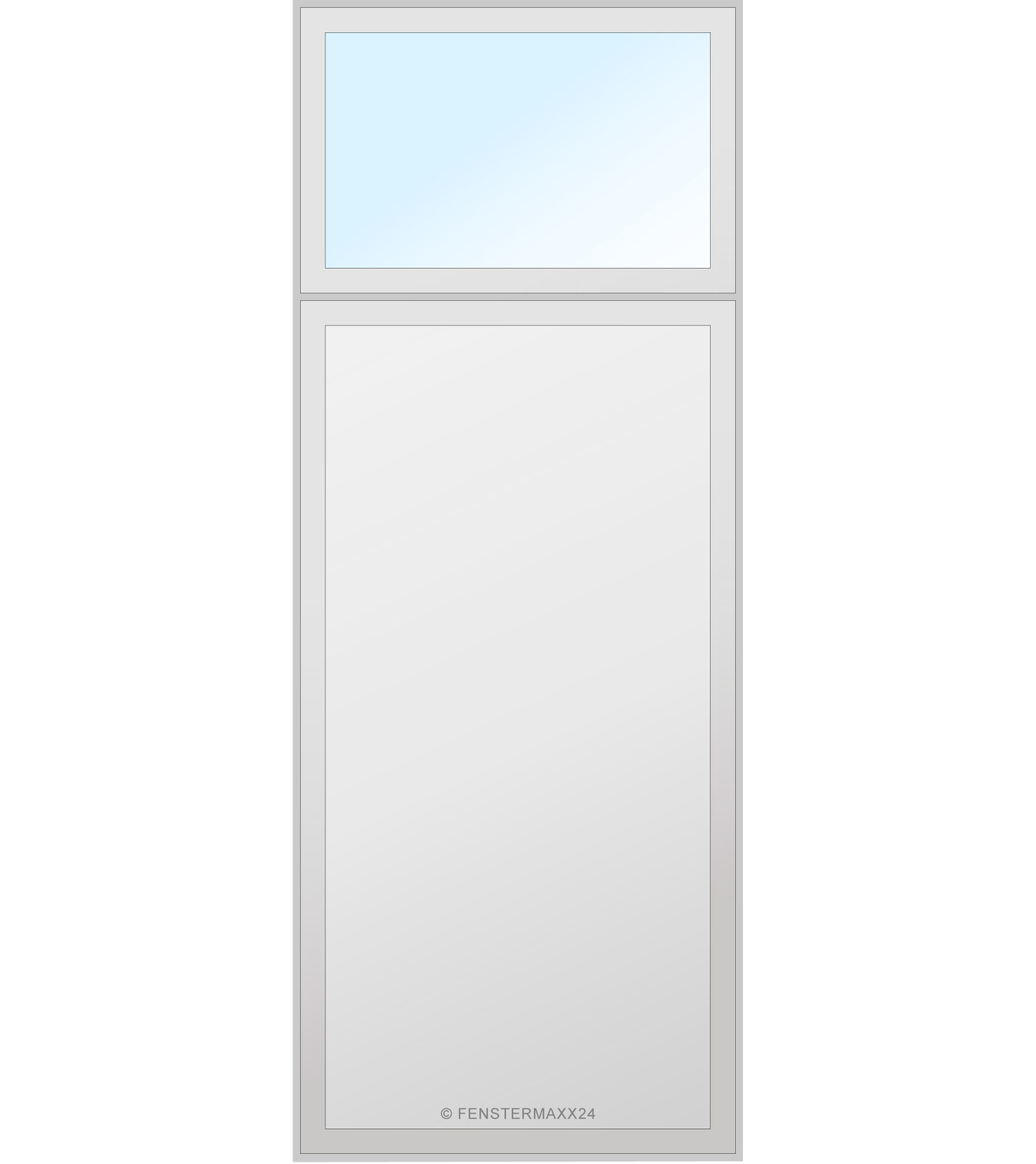 Drutex PVC Haustür 900 x 2000 (Gesamt mit Zusätzen: B 900 x H 2900) Innen: Weiss (ohne Dekorfarbe) Aussen: Weiss (ohne Dekorfarbe)