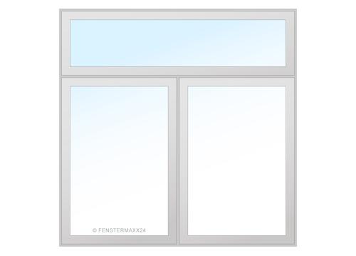 Gealan PVC-ALU Fenster 1000 x 800 (Gesamt mit Zusätzen: B 1000 x H 1300 ) Innen: Weiss (Standard) Aussen: RAL 9016 (Verkehrsweiß)