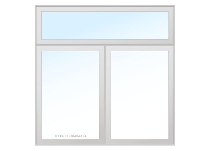 Aluplast PVC Fenster 1200 x 1800 (Gesamt mit Zusätzen: B 1200 x H 2330 ) Innen: Weiss (ohne Dekorfarbe) Aussen: Weiss (ohne Dekorfarbe)