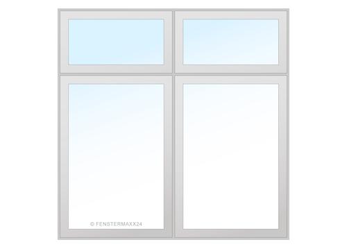 Drutex PVC Fenster 1110 x 1280 (Gesamt mit Zusätzen: B 1110 x H 2030 ) Innen: Weiss (ohne Dekorfarbe) Aussen: Weiss (ohne Dekorfarbe)