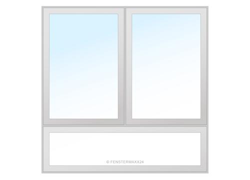 Drutex PVC Fenster 1400 x 1300 (Gesamt mit Zusätzen: B 1400 x H 2130 ) Innen: Weiss (ohne Dekorfarbe) Aussen: Weiss (ohne Dekorfarbe)